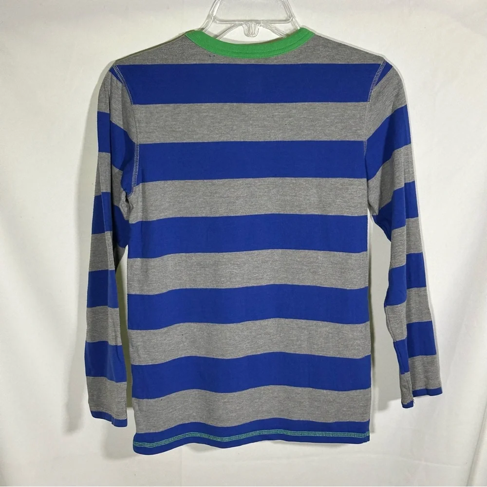 GAP Blue‎ and Gray Rugby Stripes Shirt Long Sleeves Kids Large sz 10